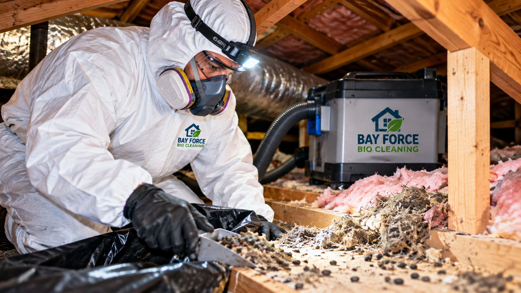 Professional rodent contamination cleanup and decontamination